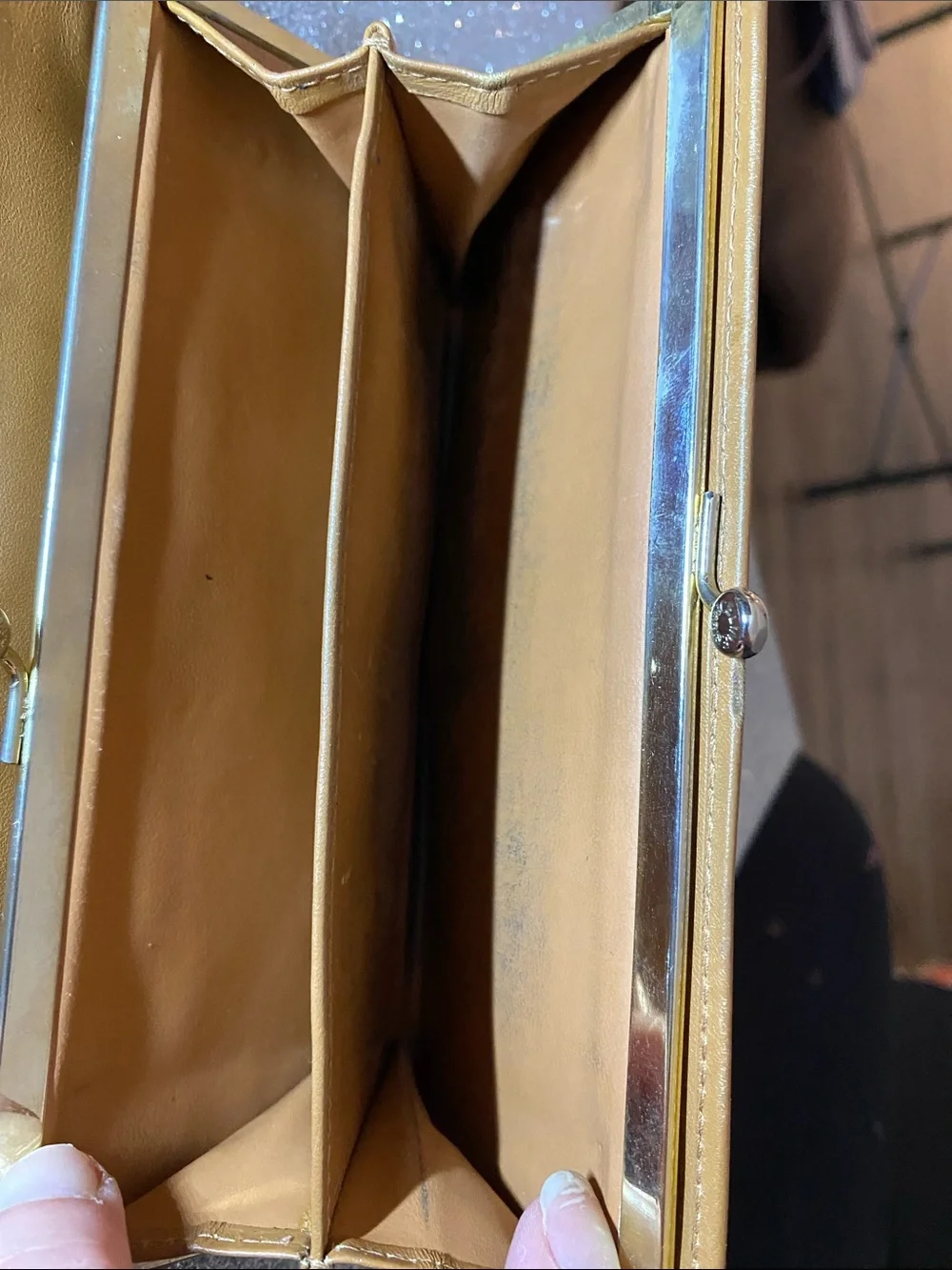 Celine Triomphe Macadam Vintage Wallet Long Snap Kisslock